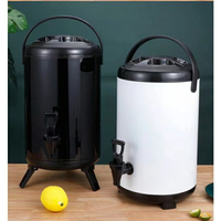 熱銷免運 304不銹鋼奶茶桶保溫桶冷熱雙層保溫大容量12L豆漿桶商用多用桶