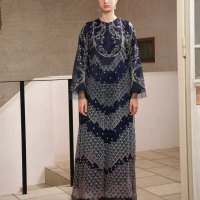 KHANAAN + MAURA DRESS + NAVY