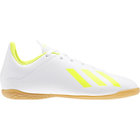 【adidas 愛迪達】X 18.4 IN J 兒童 室內足球鞋 白螢光黃(BB9411)