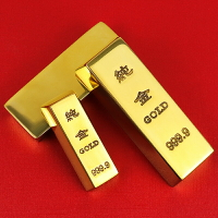 黃銅仿真假金條假金磚道具金塊金元寶實心純銅金條樣品擺件裝飾品