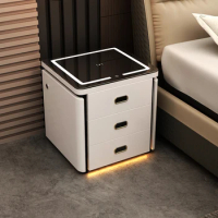 Bluetooth Nightstands Bedside Bedroom Cabinets Luxury White Nightstands Storage Mobiles Nordic Tables De Nuit Modern Furniture
