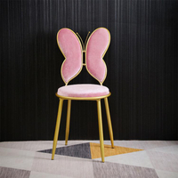 化妝椅 現代簡約蝴蝶結輕奢化妝梳妝凳靠背美甲椅子臥室ins北歐少女靠背