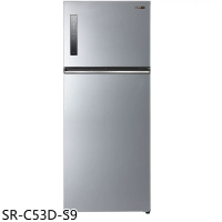 聲寶【SR-C53D-S9】535公升雙門變頻彩紋銀冰箱(含標準安裝)(7-11商品卡800元)