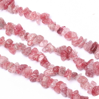 手工飾品DIY配件 草莓晶石碎石散珠半成品 串珠水晶材料