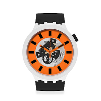 SWATCH 生物陶瓷 BIG BOLD系列手錶 ORACK 活力黑-47mm