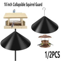 18 inch Anti-Squirrel Bird Feeders Protective Cover Rain Durable Plastic Protective Baffles Outdoor For Hanging Bird Feeders