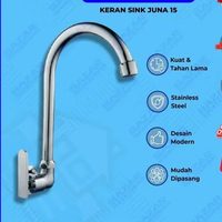 Volk - Keran Kran Air Sink Tembok Angsa Dapur Cuci Piring Bima 15 Modern Chrome