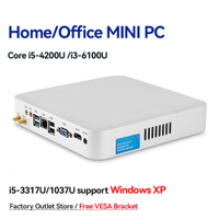 Mini PC HTPC Core I5 3317U 4200U Windows 10 Cooler พัดลม8G RAM DDR3L Gaming Mini คอมพิวเตอร์ HDMI Wi