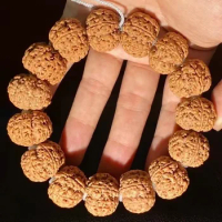 Natural Nepal Jingang Pipal Tree Seed Bracelet Queen Bee Double Dragon Texture Original Seed Buddha Beads Bodhi Bracelet