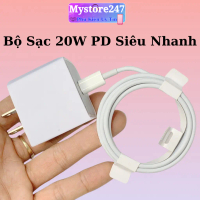 Bộ Sạc Nhanh 20w (Củ PD 20W+Cáp Type-C 20W ) Cho Điện Thoại, Bảo Hành 12 Tháng