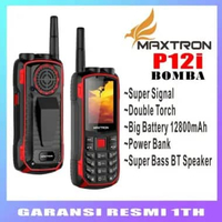 HP MAXTRON BOMBA P12i BATERAI BESAR 12800 mAh Garansi Resmi - HP Antena Merah