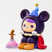 Pucky × Mickey Mouse Disney Action Figure Toys 14cm Lovely Magician Mickey Pucky Collection Doll Toys Cute Gifts for Children
