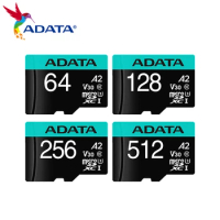 Original ADATA Micro SD Card Flash Memory Card SDXC A2 U3 4K V30 MicroSD 64GB 128GB 256GB 512GB TF Storage Card for PC Phone