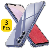 3 Pcs Clear Case For Samsung Galaxy F54 5G F04 F23 5G F62 F22 4G Thick Shockproof Soft Silicone Phone Cover for Samsung F14 5G