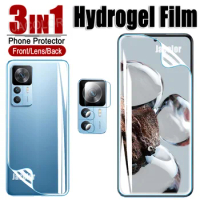 3IN 1 Soft Hydrogel Film For Xiaomi 12T Pro 12 Lite Camera Glass Water Gel Protection Xiomi Xiaomy For Xiaomi 12Lite 12TPro 600D