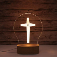 現貨－祝福禮品116 簡約十字架小夜燈 居家LED裝飾檯燈