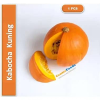 Labu Kabocha Kuning - Labu Kuning Jepang / Labu Madu Jepang / Pumpkin Kabocha Fresh | Size 0,5-0,7 K