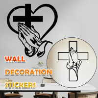 BITCBae Hiasan Dinding Salib Jesus Wall Art Pajangan Hadiah Rumah Rohani Kristen Katolik Dekorasi