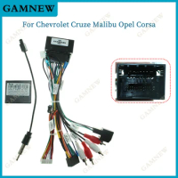 Car Media Android Radio Player 16Pin Wire Harness Canbus Box For Chevrolet Trax Cruze Aveo Buick Regal Power Cable