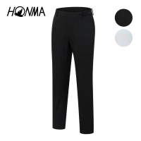 【HONMA 本間高爾夫】男款直筒彈性休閒褲 日本高爾夫專業品牌(M~XXL 白色、黑色 任選HMJQ800R816)