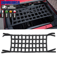 Auto Multifunction Retrofit Mesh Cargo Net Car Roof Storage Net Tail Box Net Accessories for Jeep Wrangler TJ JK 07-18 Parts