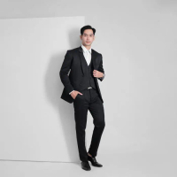 Setelan Jas Celana & Rompi Pria - Hitam - Jas Slim Fit Formal - Peaky Series - Goldy Terlaris