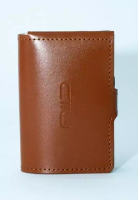 NIID NIID Slide III 防刮牛皮 RFID銀包卡片盒 - 棕色