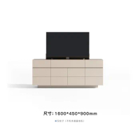 Modern Simple Electric Lifting Integrated Cabinet Hidden Bracket TV Stand Remote Control TV Bench for Bedroom Side Cabinet