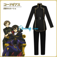 Anime Code Geass Cosplay Costume Lelouch of The Rebellion Lelouch Lamperouge Black Outfit Uniform Ha