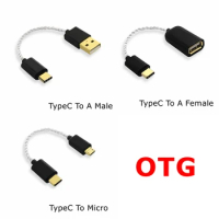 10CM USB Type-C To Type-A Male Female XD05 OTG Decoder Earphone DAC Data Cable USB C To Micro USB/Type C Audio Cable