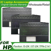 Original New US Keyboard Backlight for HP Pavilion 15-DK 15T-DK 15-DK0126TX TPN-C141 Gaming Laptop Palmrest Upper Top Cover