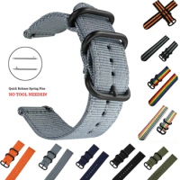 18mm 24mm 22mm 20mm Woven Nylon Watch Sport Strap Band For Samsung Galaxy 4 5 Gear S3 Classic Active 1/2 for Amazfit Fabric band