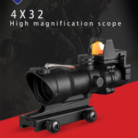 Discovery ACOG 4X32 Red Dot RMR Sight Fiber Optics Tactical Collimator Rifle Scope Optical For Hunting Air Rifle