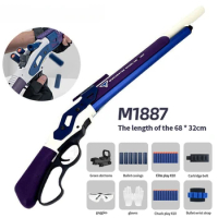 M1887 Winchester Soft Foam Bullet Gun Shoot Action Shell Ejecting Blaster Toy Manual Throwing Shotgun Weapon Rifle Toys for Boys