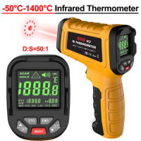 Infrared Thermometer -50~1400C High Precision 50:1 Digital IR-LCD Temperature Meter Non-contact Laser Thermometers Pyrometer
