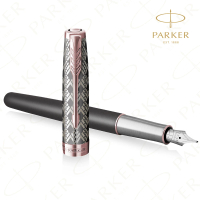 【PARKER】《派克 卓爾致臻 18K F尖 墨灰鋼筆》買就送派克鋼筆墨水！