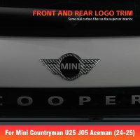 aimey คาร์บอนไฟเบอร์แท้สำหรับCountryman U25 J05 Aceman 2024 2025 กรอบโลโก้ด้านหน้า สติ๊กเกอร์ตกแต่งภ