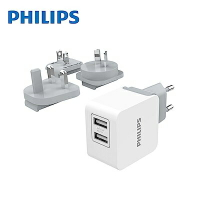 PHILIPS 飛利浦 多國旅行萬用USB充電器 DLP2220-富廉網