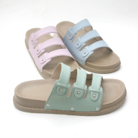 Alexys Sandal Wanita Platform Flip Flop Warna Pastel Karet Sendal Open Toe sandal coquette