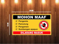 Stiker Pengemis, Pemulung, Pengamen, Sumbangan apapun dilarang Masuk