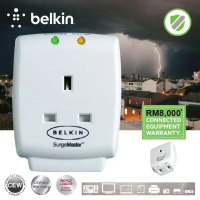100% Original BELKIN Single Socket Surge Protector F9H110VSACW