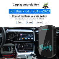 For Buick GL8 2019 2020 Car Multimedia Player Radio Upgrade Carplay Android Apple Wireless CP Box Activator Navi Map Mirror Link
