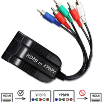 HDMI to Male YPbPr Converter 1080P with Resolution Switch Support OSD HDMI to 5RCA Component Video YPbPr RGB Converter Adapter