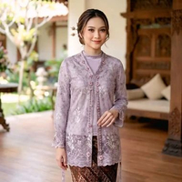 Atasan Kebaya Outer Brokat Modern Wanita Tunik Outer Brokat pesta wisuda Casual M Taro