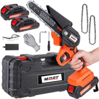 MDBT Mini Chainsaw, 6-Inch Cordless Chainsaw, 21V Electric Chainsaw with Security Lock