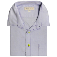 【MURANO】CVC牛津布長袖襯衫(台灣製、現貨、牛津、粉藍色)