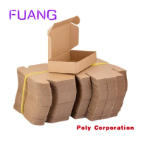 Custom Custom Print Logo Brown Cardboard Packaging Carton Kraft Corrugated Paper Boxes Factory Wholesale packing box for small