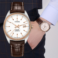 TITONI 梅花錶 宇宙系列 浪花機械腕錶 618 年中慶 禮物 41mm / 878SRG-ST-606