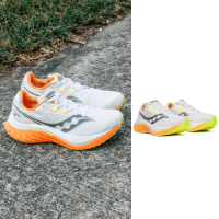SAUCONY 索康尼 ENDORPHIN SPEED 4 男款 路跑鞋(S20940-30 白 橘 黃 彈性尼龍板 訓練 慢跑鞋)