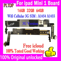 100% Tested Clean iCloud For IPad MINI 1 Motherboard A1432 A1454 or A1455 Plate Original unlocked No ID Account Logic MainBoards